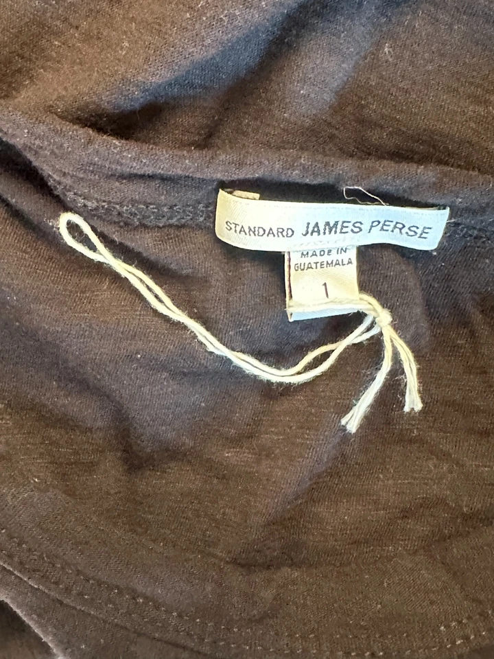 Camiseta James Perse Crepé Manga Corta Mezcla Algodón Talla 1/Pequeña Blanca Foto 3 de 3