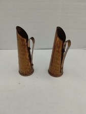 2 x VINTAGE COPPER MINI MINIATURE PITCHERS  SWEDEN