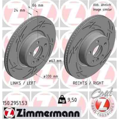 2x ZIMMERMANN Black Z Bremsscheibe 150.2951.53