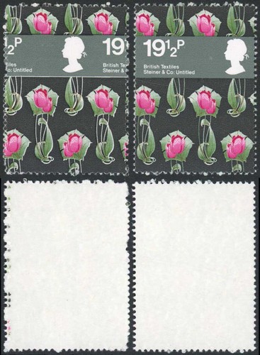 Textiles británicos SG1193var 19,5p mal perfectos U/M