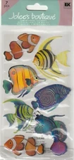 Jolee's Boutique Vellum Epoxy 3-D stickers TROPICAL FISH 84805 Fast FREE Ship!