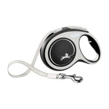 Flexi guinzaglio cane allungabile con cinghia fettuccia per cani grandi nero blu