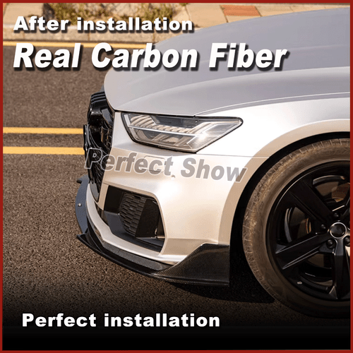 Spoiler attacco anteriore in carbonio adatto per Audi A7 Sline S7 2019-20 - Foto 5 di 13