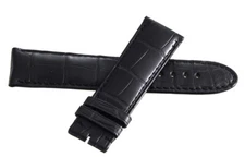 Montblanc Men's 22mm x 20mm Black Alligator Leather Watch Band Strap FQH