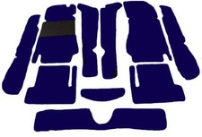 Tapis Équipement de Voiture pour Fiat 124 Sport Coupé Bleu 1967-1976 Velours