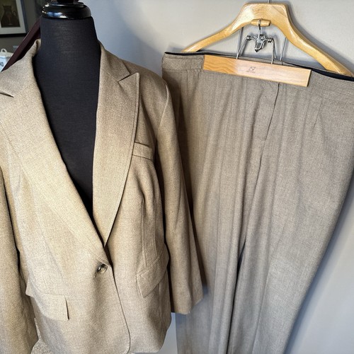 Damen Jones New York Hosenanzug Taupe Sakko 18W, Hose 16W - Bild 6 von 8