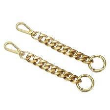 2Pcs Purse Strap Extender 5.9-Inch, Bag Extender Chain Dark Gold, 0.6 Width