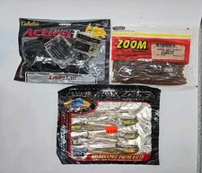 Worms Bait Lot Zoom Finesse Pumpkin Cabela's Twin Tail Tsunami Holographic Swim