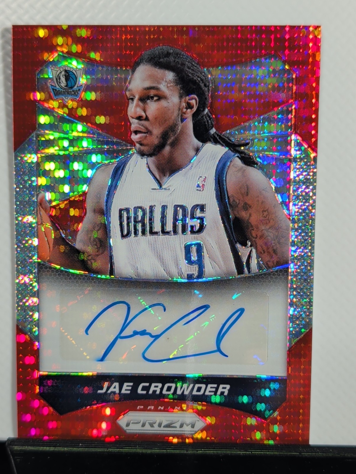 2014-15 Panini Prizm Jae Crowder Auto Red Pulsar Prizm /149 #24 84/149