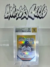 2022 BOWMAN CHROME AUTO (RC) DREW GILBERT "GOLD REFRACTOR"(44/50) MINT 9 AUT0 10