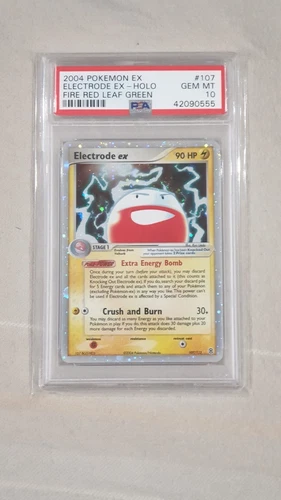 PSA 10 Electrode Ex 107/112 Ultra Rare Holo 2004 EX Fire Red Leaf Green Low Pop