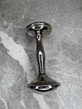 Vintage 1980's Silver Plated Barbell Baby Rattle