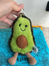 Jellycat Amuseables Avocado Bag Charm - Plush Keychain Cute Gift NWT Soft