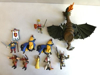 lot chevaliers moyen âge Papo plastoy dragon et orc - Photo 1/4