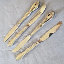 Oneida Ltd. Stainless Berkeley Square 4 Dinner Knives 8 1/2" #72394 Glossy