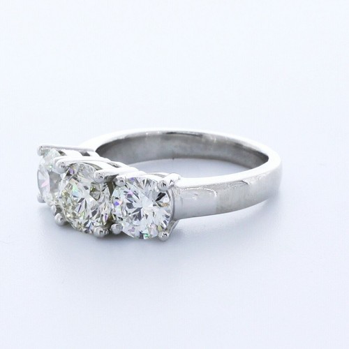 3,14ct D-SI1 Runde Natürliche Zertifizierte Diamanten 14k Klassisch Passendes Braut Set - Bild 3 von 7