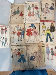Vintage Children Clothes Patterns lot of 10