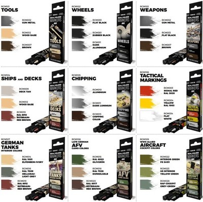 AK Interactive - Real Colour Marker Sets - Paint Marker (3 Marker pro Set)