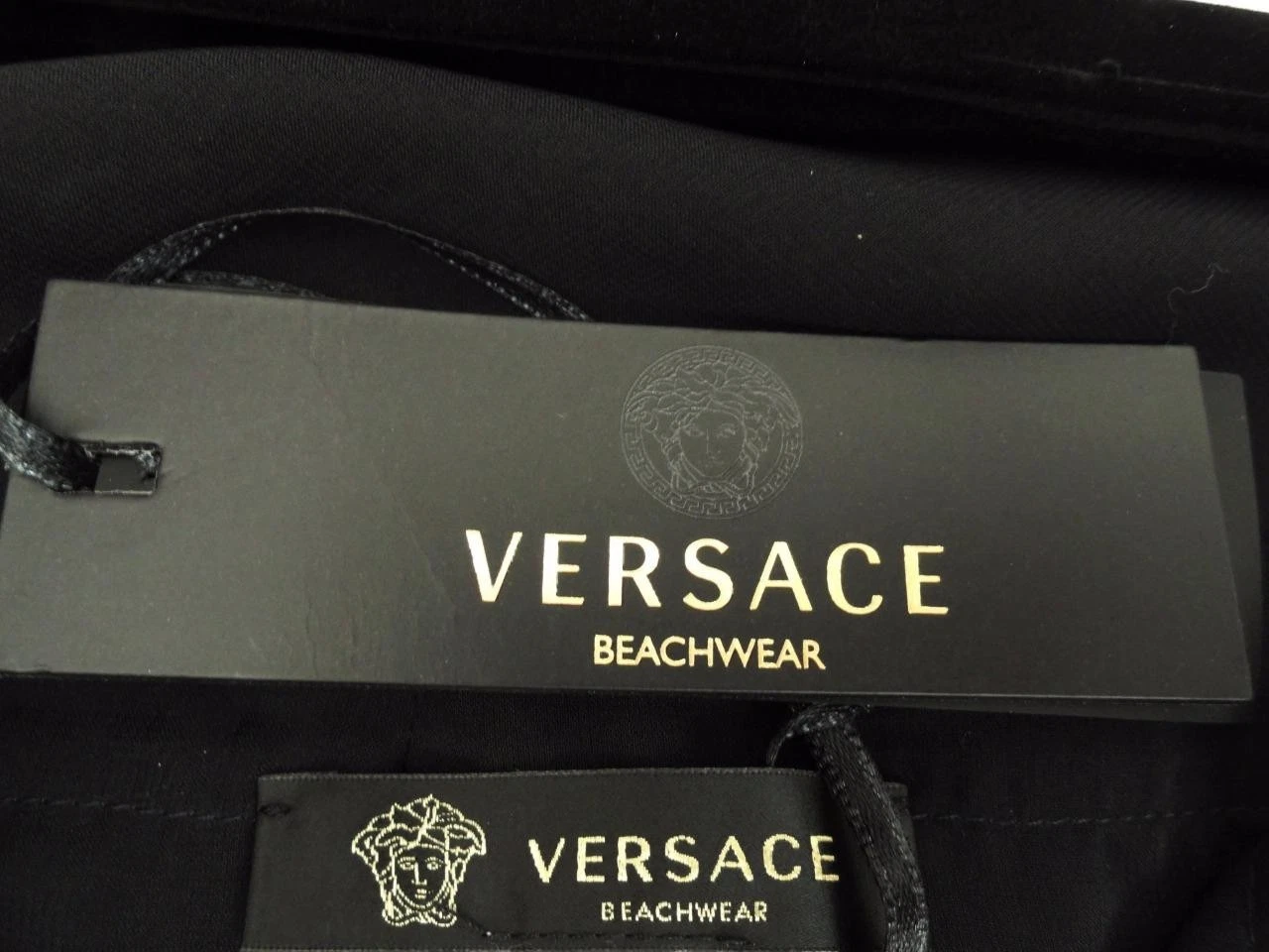 Versace Stud Medusa Coverup Beachwear UK6 8 US2 4 Gonna Abito Sarong Caftano Nuovo