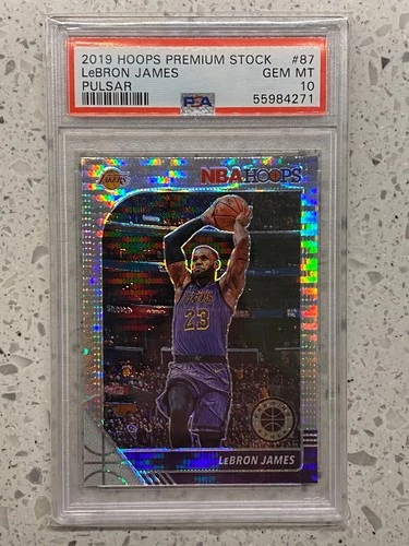 2019 Lebron James #87 Lakers NBA Hoops Pulsar Premium Stock Card PSA 10 GEM MINT