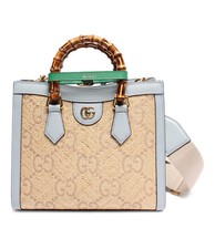 Gucci Diana handbag raffia GG bamboo