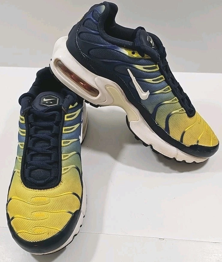 Nike Air Max ~ размер 4Y женщина 5,5 ~ плюс синий желтый кроссовки. - Изображение 3 из 4