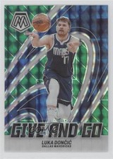 2023-24 Panini Mosaic Give and Go Green Prizm Luka Doncic Dončić #11 0x2s