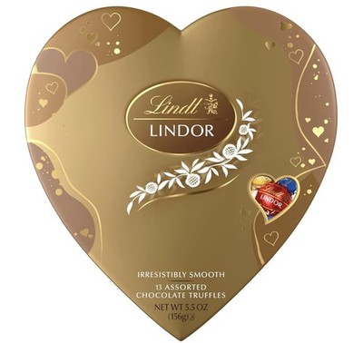 LINDOR Assorted Chocolate Candy Truffles Heart, Valentine'S Day Assorted Chocola