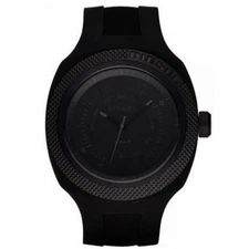 Diesel DZ1444 Analog Wristwatch Watch Black Rubber Strap Men's DZ-1444 SS