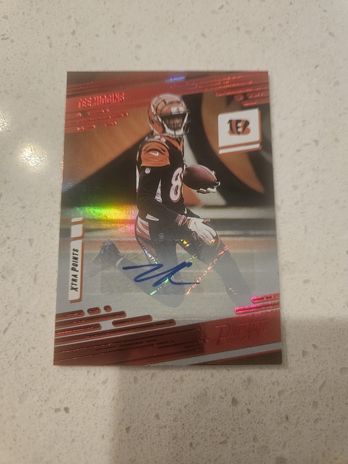 2021 Panini Prestige - Tee Higgins #70 Xtra Points Premium Red Signatures (AU)