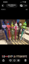 Handmade Beaded Novelty Ballpoint Pens w/ Heart  Bear Toppers, Assorted
