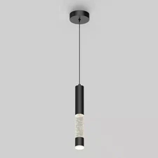 Mist 12-Watt 1 Light Matte Black Modern 3 CCT Integrated LED Mini Pendant Light