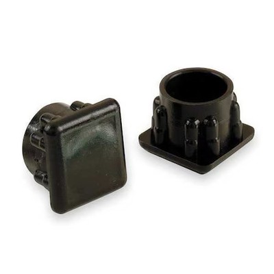 Protective Leg Tips, Slip-On, Round, Pk24, Leg Outside Dia.: 1 In, 6J584
