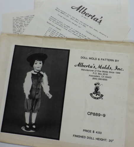 Alberta's Pattern #CP889-9 Colonial/Victorian Boy Vest/Pants 20" Doll Uncut - Picture 2 of 5