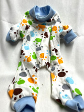 Small Dog Blue Paw Print PJs- Size S