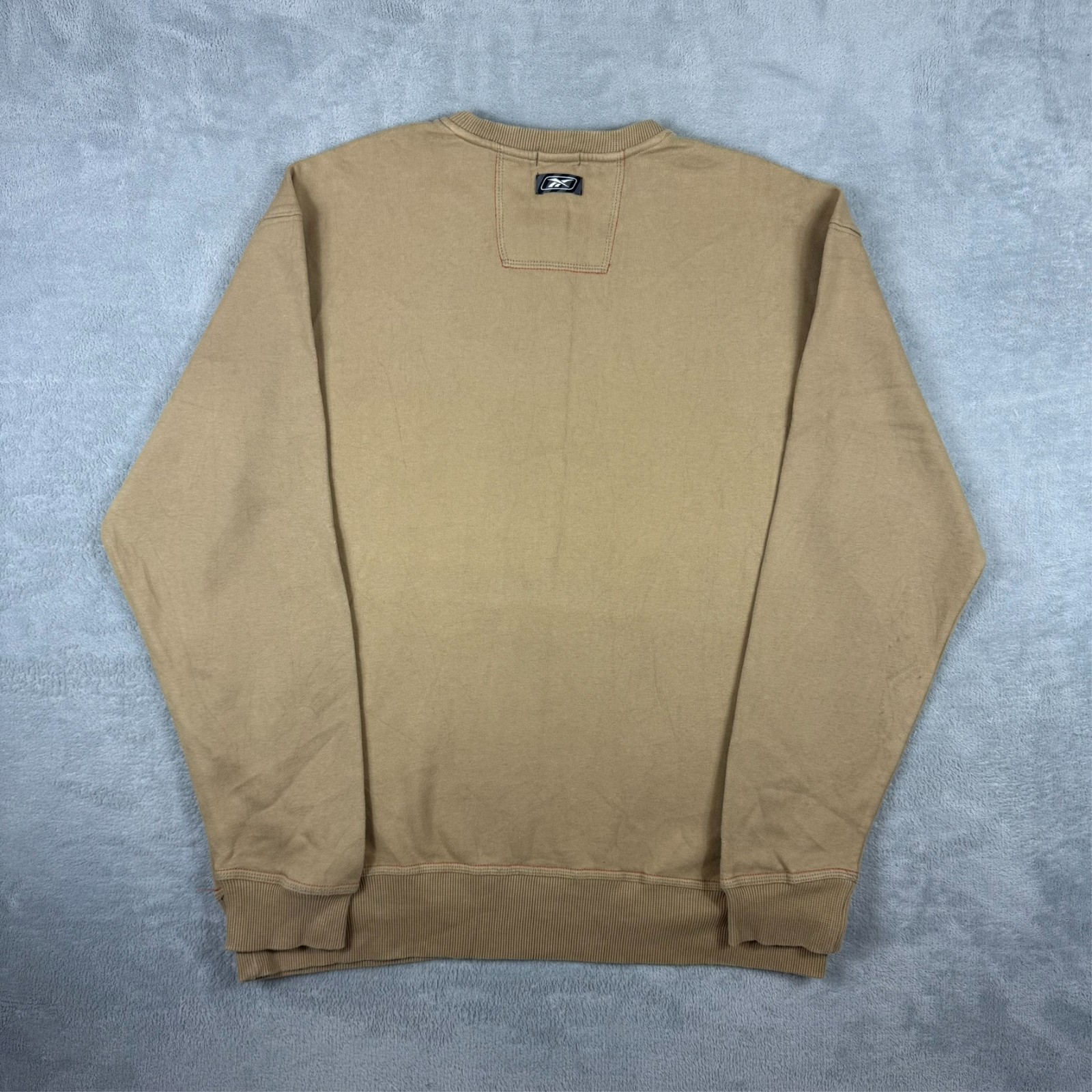 Vintage Reebok 2000's Y2K Tan Beige Spellout Oversized XL Pullover Sweatshirt image 7