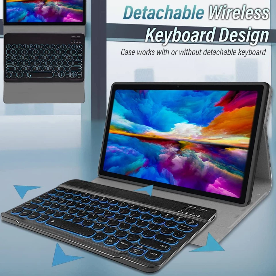 Backlit Keyboard Case for Samsung Galaxy Tab S5e 10.5" 2019, 7 Colors Backlig... - Image 3 of 4