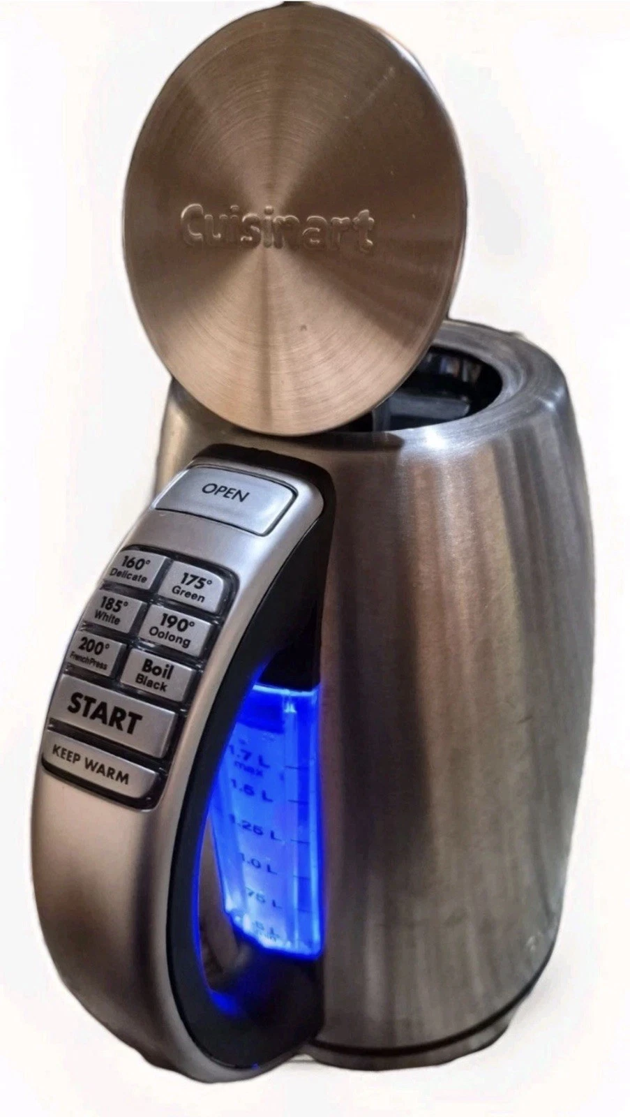 Cuisinart 1.7L Stainless Steal Silver Cordless Electric Tea Water Boiler Kettle
Opens in a new windo
