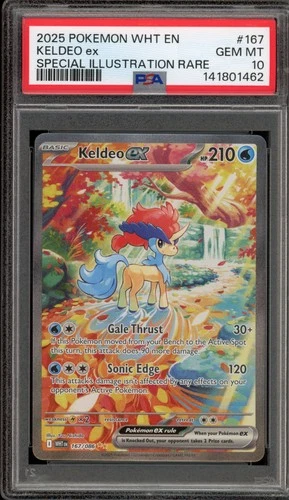 Pokemon Keldeo ex White Flare Special Illustration Rare #167 PSA 10 Gem Mint