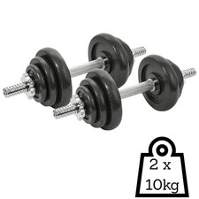 Kurzhantel 2x10 kg Gusseisen Gewichte Hanteln...
