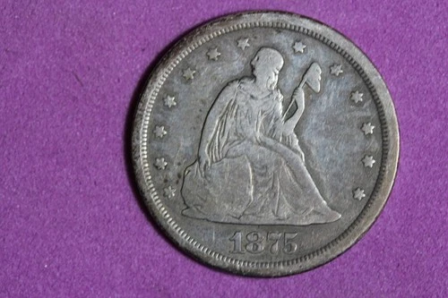 Estate Find 1875 - S Seated Liberty Twenty Cent Piece!! #N08028