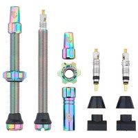 Wolf Tooth Tubeless Valve Stem Ventile, Presta, 60Mm, 2 Stk., Rainbow