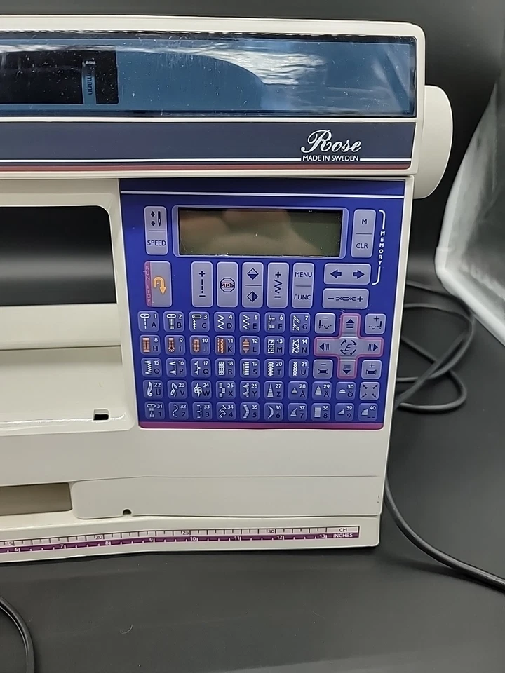 Husqvarna Viking Sewing Machine Rose Model 600 Computerized Sweden - Image 2 of 4