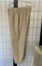 EILEEN FISHER Wom S ORGANIC Linen Ankle Pants Elast Back Wst/ Ins: Approx. 23  