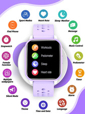 Kids Smart Watch Girls Boys Sleep Mode Sports Pedometer Gift Age 4-16