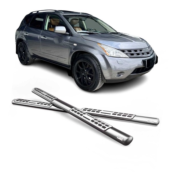 Edelstahl Seitenschweller Schwellerrohre FüR Nissan Murano 2005-2008 Silber-image