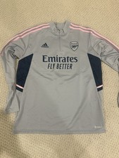 Adidas Gray Arsenal Quart Zip Up Jacket Men's Size Large Soccer Football