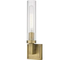 Z-Lite 3031-1S-RB Beau Wall Sconce, 1-Light 60 Watts, Rubbed Brass