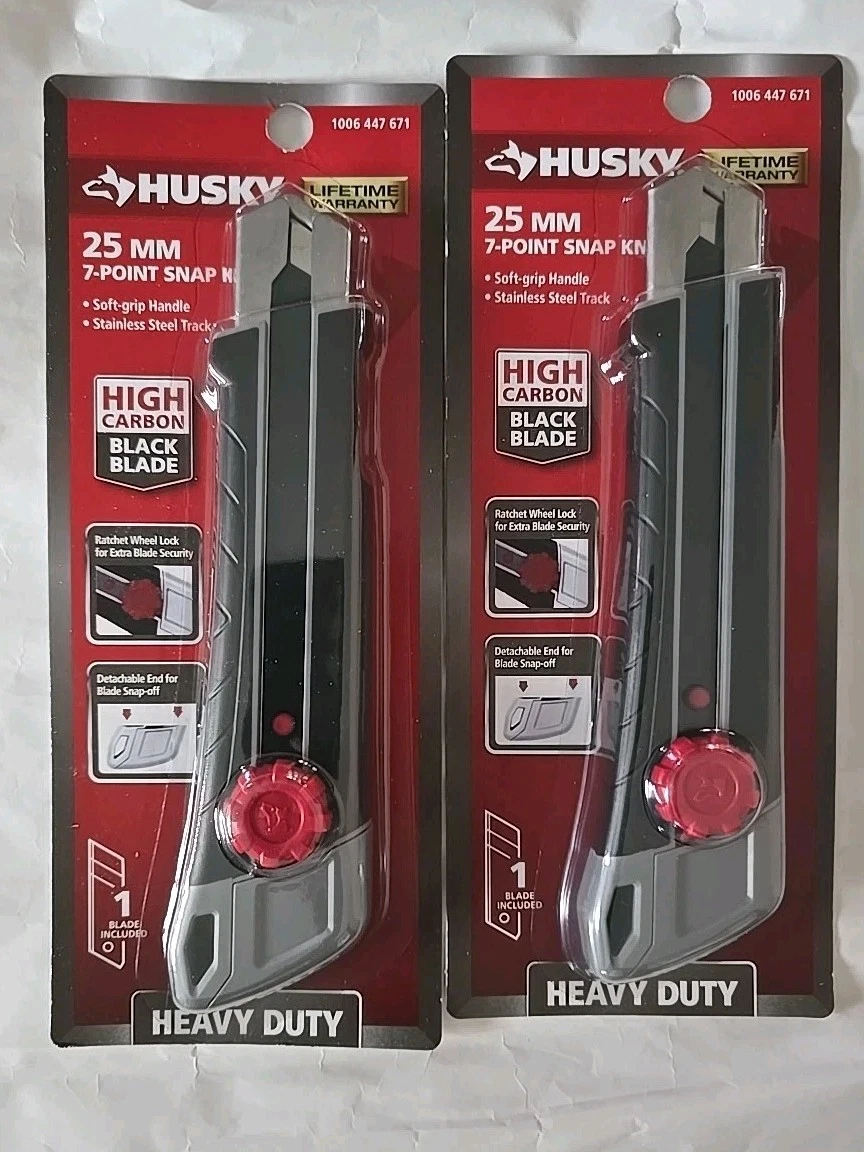2 New Husky 25mm 7-point HEAVY DUTY Snap Knife 1006 447 671