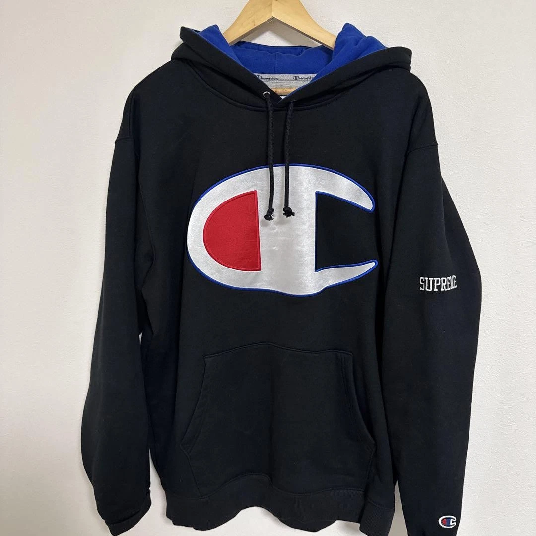 Sweat à capuche homme Supreme XL Super Vhtf Champion Collaboration 17Ss streetwear emblématique